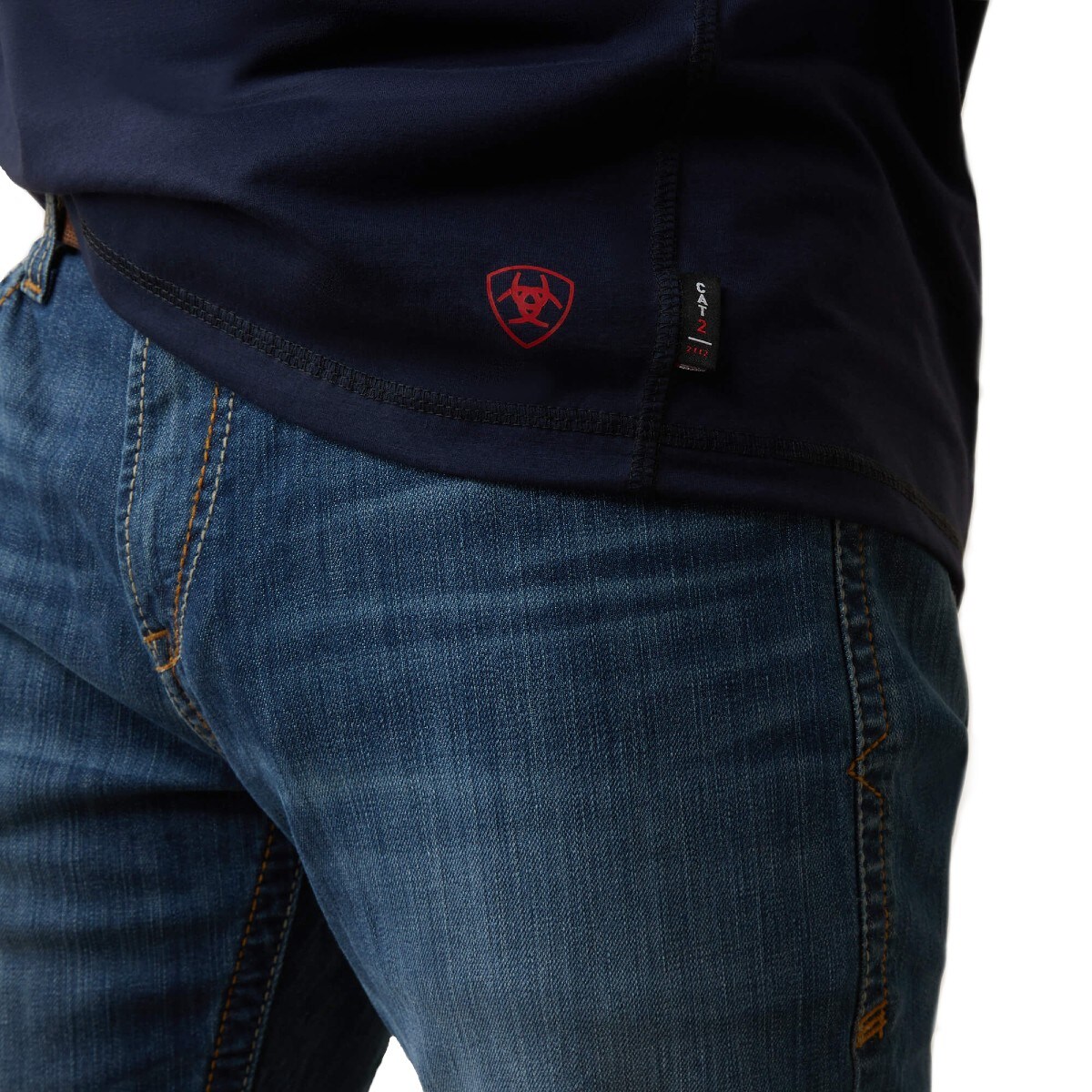 Ariat FR Combat Stretch Patriot 1/4 Zip Work Shirt in Navy
